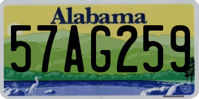 AL license plate 57AG259