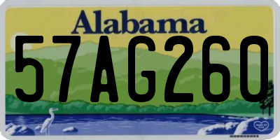 AL license plate 57AG260