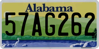 AL license plate 57AG262