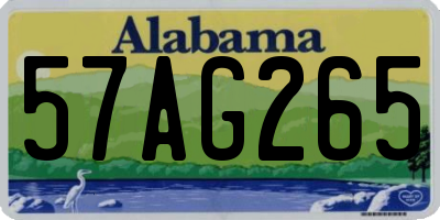AL license plate 57AG265