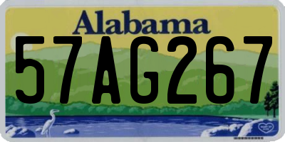 AL license plate 57AG267