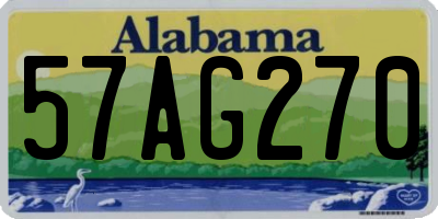 AL license plate 57AG270