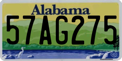 AL license plate 57AG275