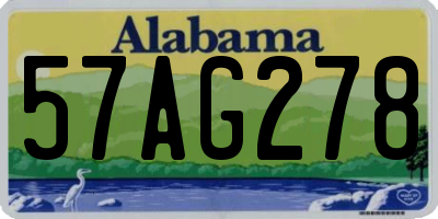 AL license plate 57AG278