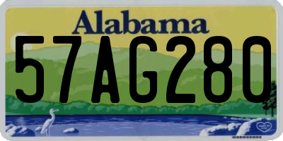 AL license plate 57AG280