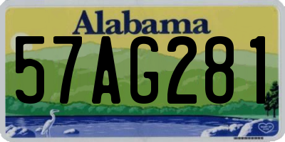 AL license plate 57AG281