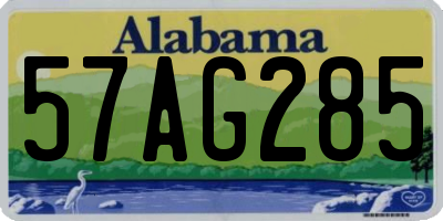 AL license plate 57AG285
