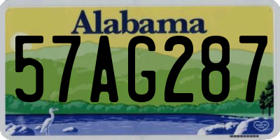 AL license plate 57AG287