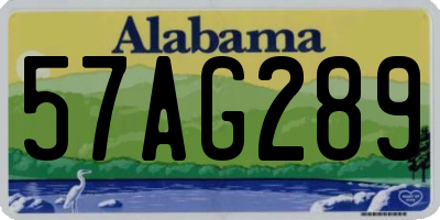 AL license plate 57AG289