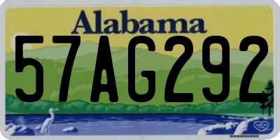 AL license plate 57AG292