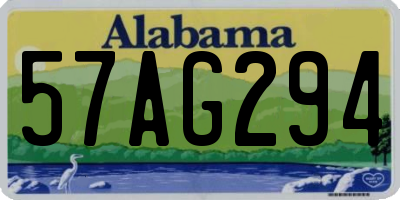 AL license plate 57AG294