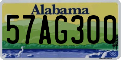 AL license plate 57AG300