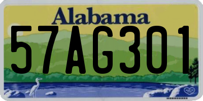 AL license plate 57AG301
