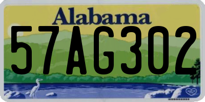 AL license plate 57AG302