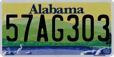 AL license plate 57AG303