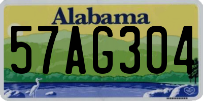AL license plate 57AG304