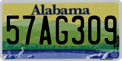 AL license plate 57AG309