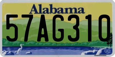 AL license plate 57AG310