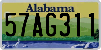 AL license plate 57AG311