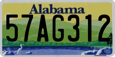 AL license plate 57AG312