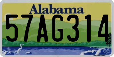 AL license plate 57AG314