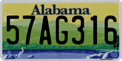 AL license plate 57AG316