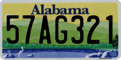 AL license plate 57AG321