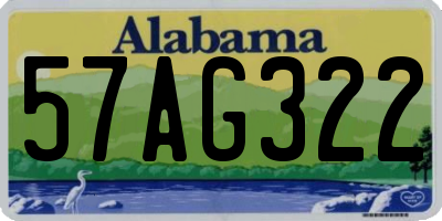 AL license plate 57AG322