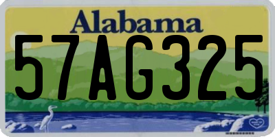 AL license plate 57AG325