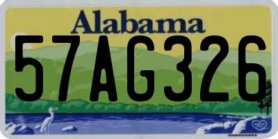 AL license plate 57AG326