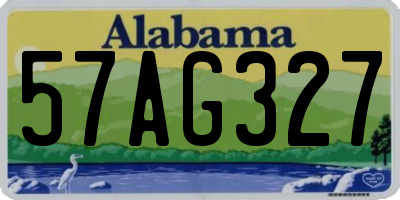 AL license plate 57AG327