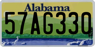 AL license plate 57AG330