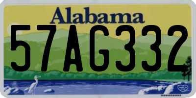 AL license plate 57AG332