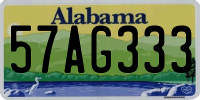 AL license plate 57AG333