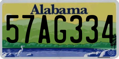 AL license plate 57AG334