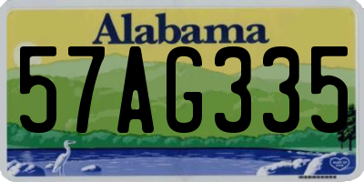 AL license plate 57AG335