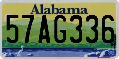 AL license plate 57AG336