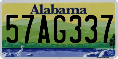 AL license plate 57AG337