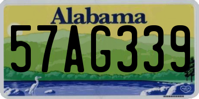 AL license plate 57AG339