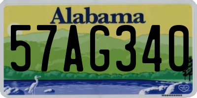 AL license plate 57AG340