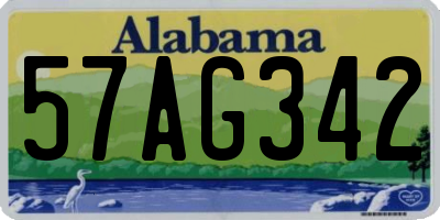 AL license plate 57AG342
