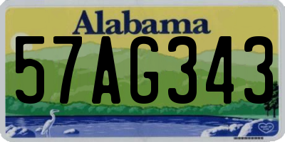 AL license plate 57AG343