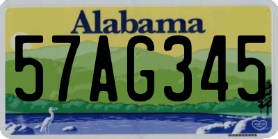 AL license plate 57AG345