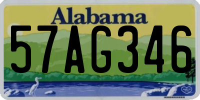 AL license plate 57AG346