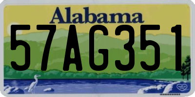 AL license plate 57AG351