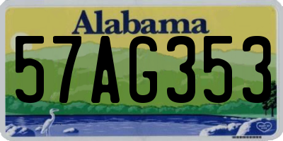 AL license plate 57AG353