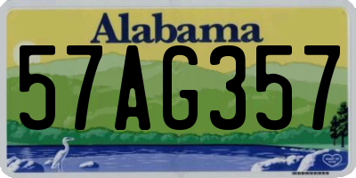 AL license plate 57AG357