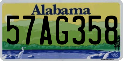 AL license plate 57AG358