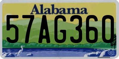 AL license plate 57AG360
