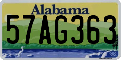 AL license plate 57AG363